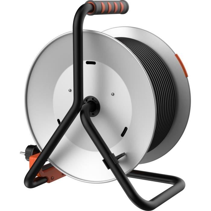QUARX Construction Site Cable Reel - 40 m - H07RN-F 3G2.5mm² - Metal Drum