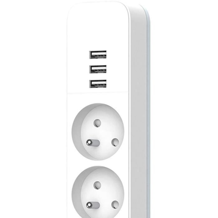 QUARX Power Strip - 4 Outlets - 3 USB Ports - Hardwired