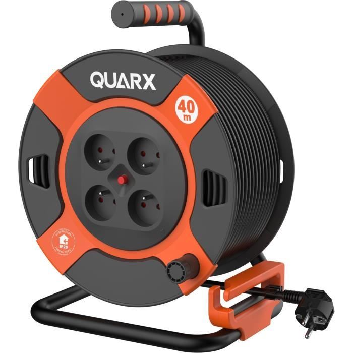 QUARX Cable Reel - 40 m H07RN-F 3 G 1.5mm² - Plastic Drum