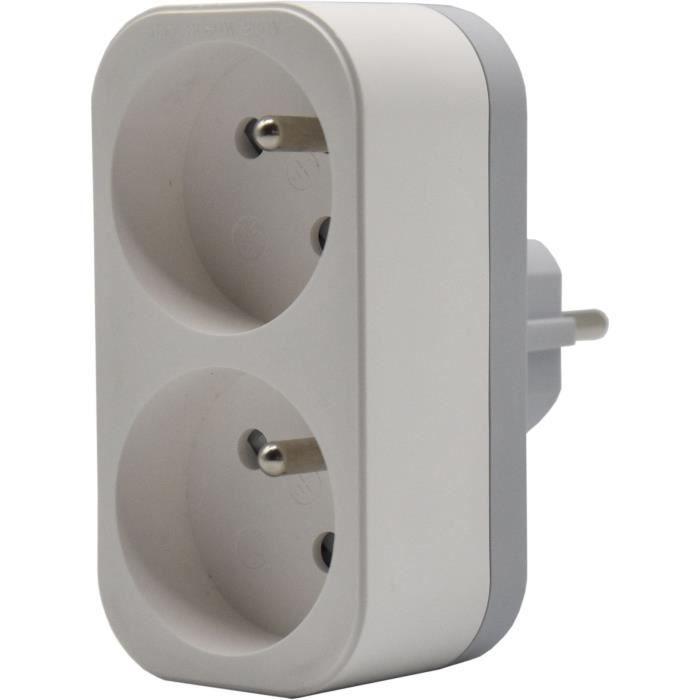 Biplite - QUARX - 2P 16A - White and light grey, NF compliant