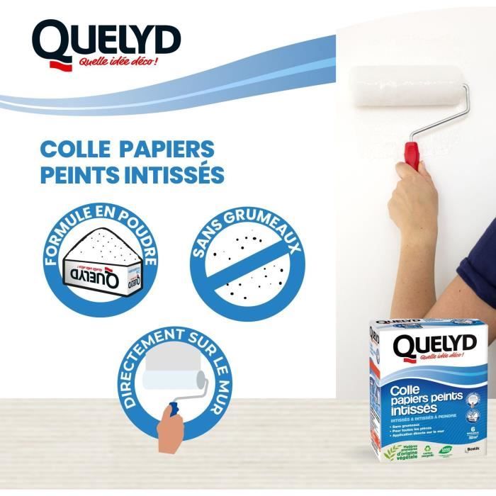 QUELYD Wallpaper Paste - Non-woven Powder - 300 g - All Rooms - Wall Application