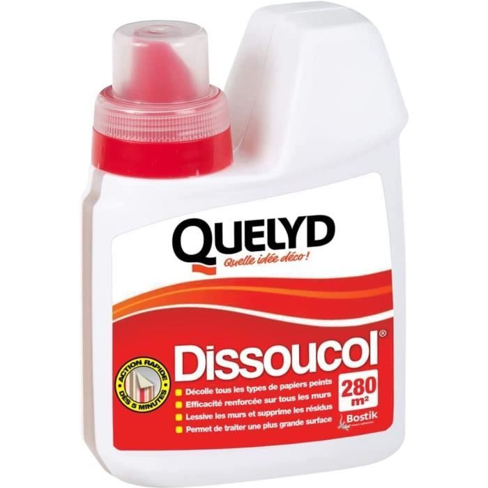 QUELYD Wallpaper Remover - Dissoucol - 500 ml - Removes Residue - 280 m²