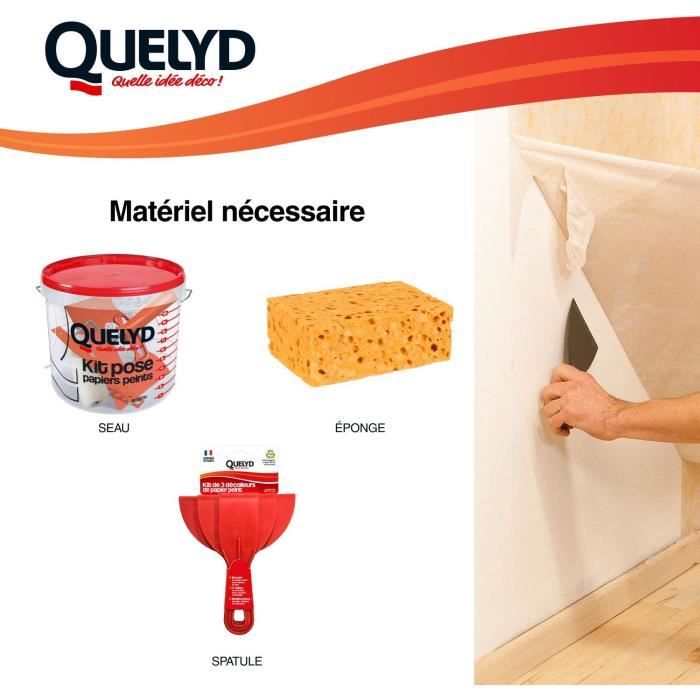 QUELYD Wallpaper Remover - Dissoucol - 500 ml - Removes Residue - 280 m²