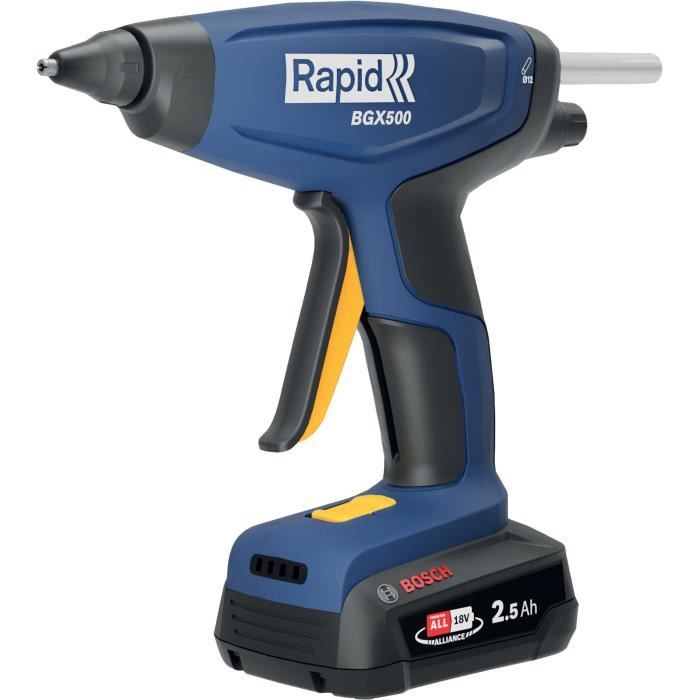 RAPID Glue Gun - BGX500 - 18V Battery - Hot Glue Ø12mm - Case with Battery & Charger