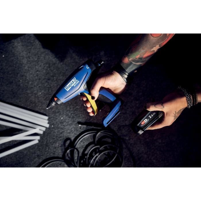 RAPID Glue Gun - BGX500 - 18V Battery - Hot Glue Ø12mm - Case with Battery & Charger