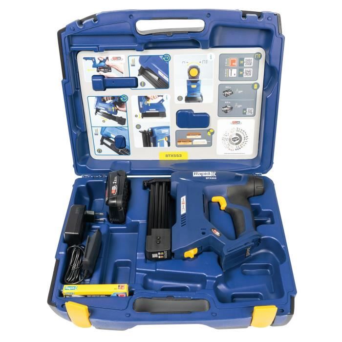 Electric Stapler - RAPID - BTX553 - 18V Battery - Case Included