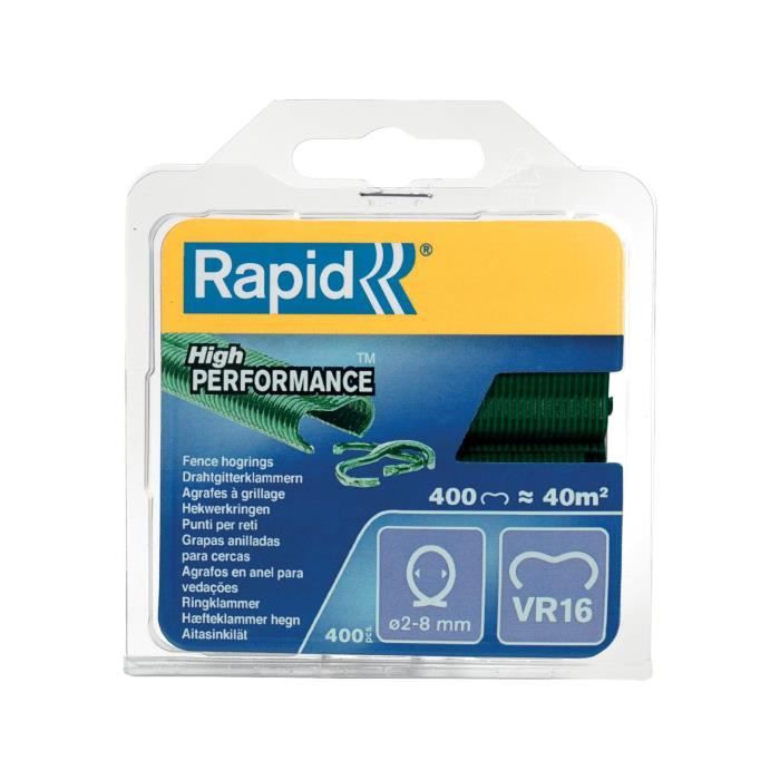 RAPID VR16 Plastic-Coated Wire Fencing Staples, Pack of 200