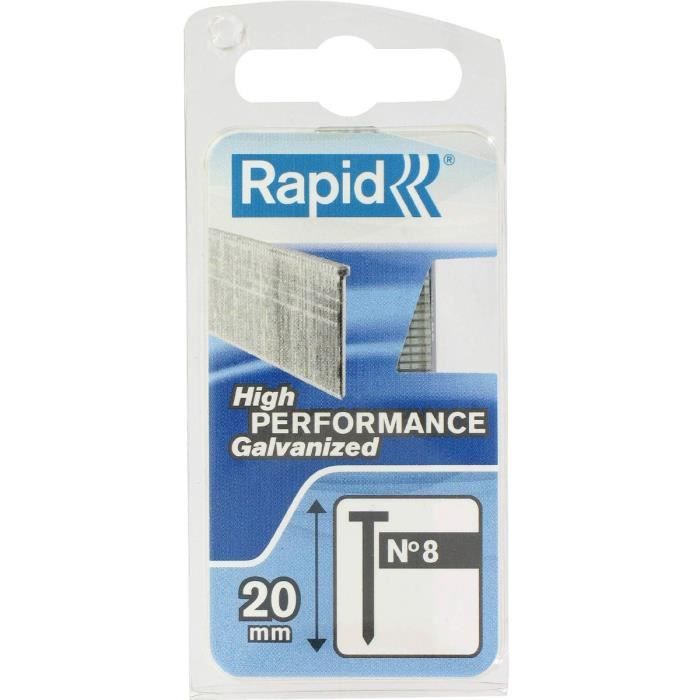 RAPID Galvanized Nails - No. 8/20 mm - Fine Wire - Grey
