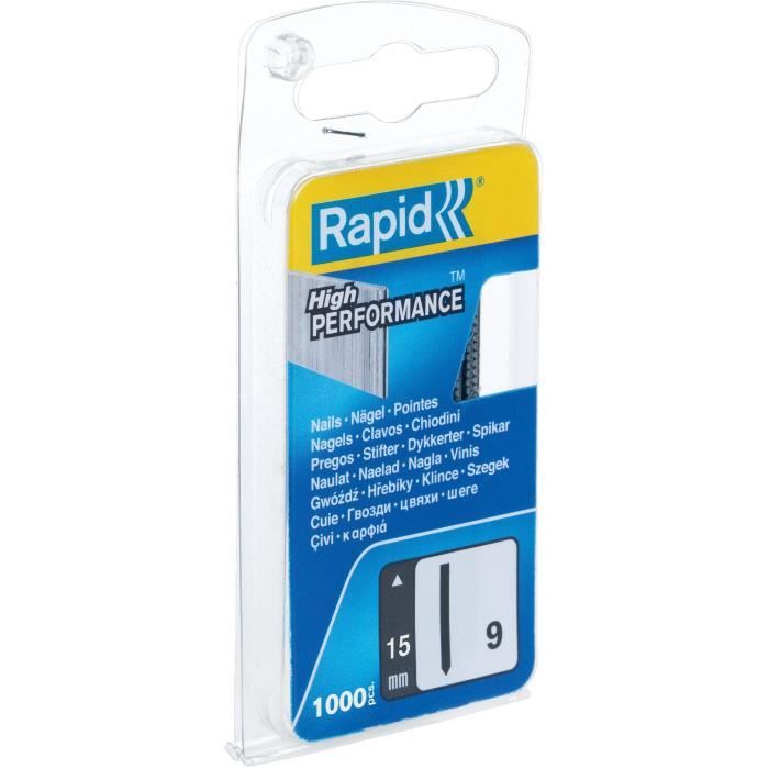 RAPID 1000 #9 15 mm Steel Nails for Woodworking and DIY Projects