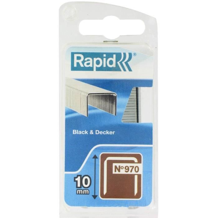 Agrafes galvanisées RAPID - Fil plat - N°970/10 mm