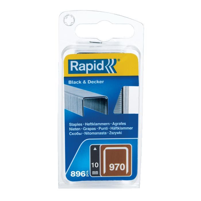 Agrafes galvanisées RAPID - Fil plat - N°970/10 mm