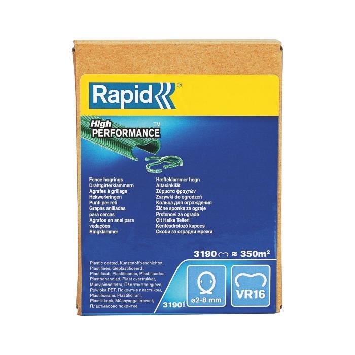 RAPID 3190 VR16 Green Staples, Box of 3190