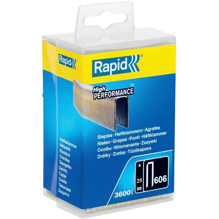 RAPID Narrow Staples No. 606,25 mm, Box of 3600