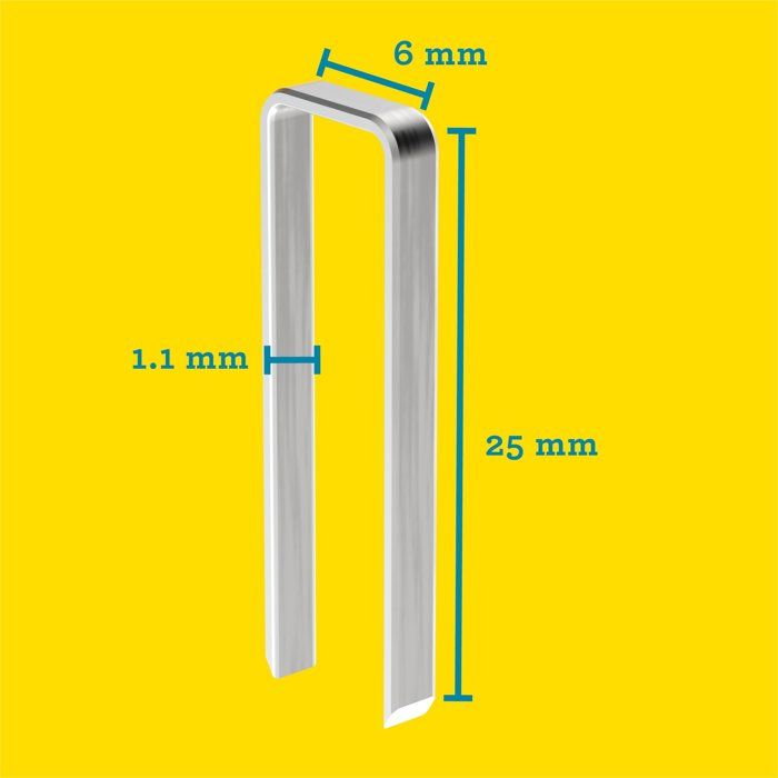 RAPID Narrow Staples No. 606,25 mm, Box of 3600