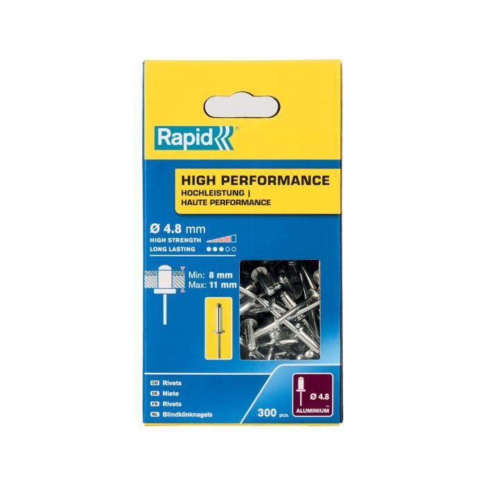 RAPID - Rivets - 4.8 x 14 mm Aluminum - Box of 300