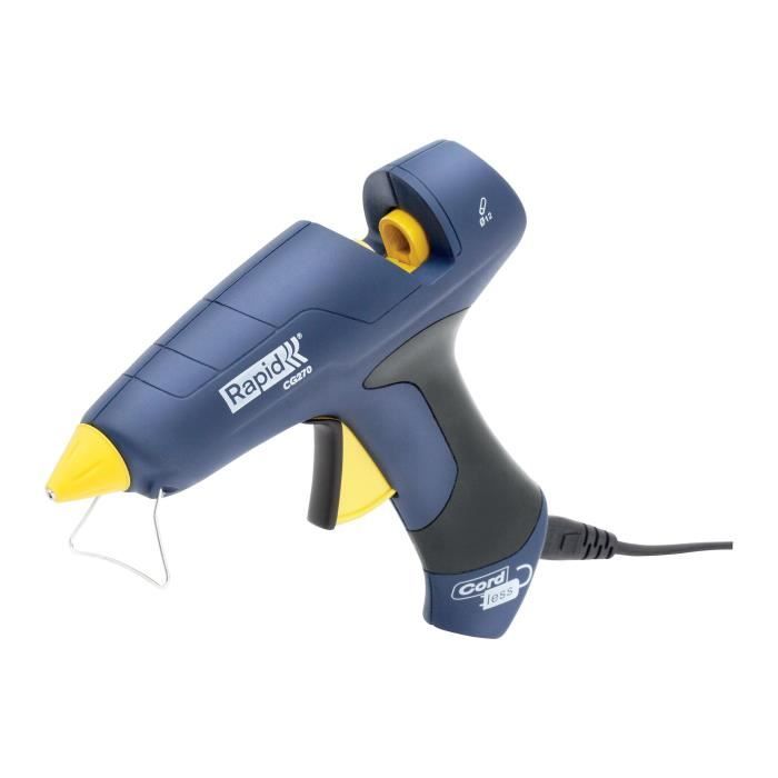 RAPID CG270 Glue Gun - Removable Cord for 12 mm Glue Sticks - Cordless - Gun + 10 Glue Sticks