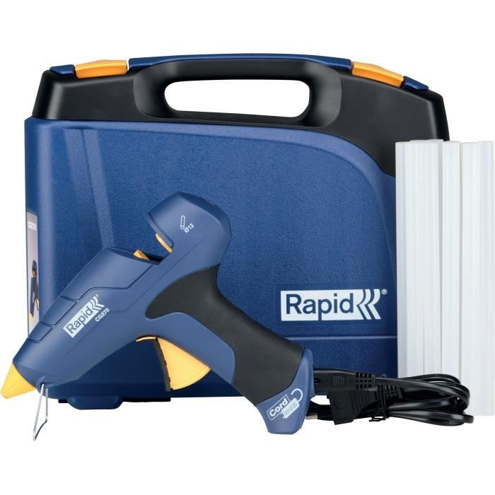 RAPID CG270 Glue Gun - Removable Cord for 12 mm Glue Sticks - Cordless - Gun + 10 Glue Sticks