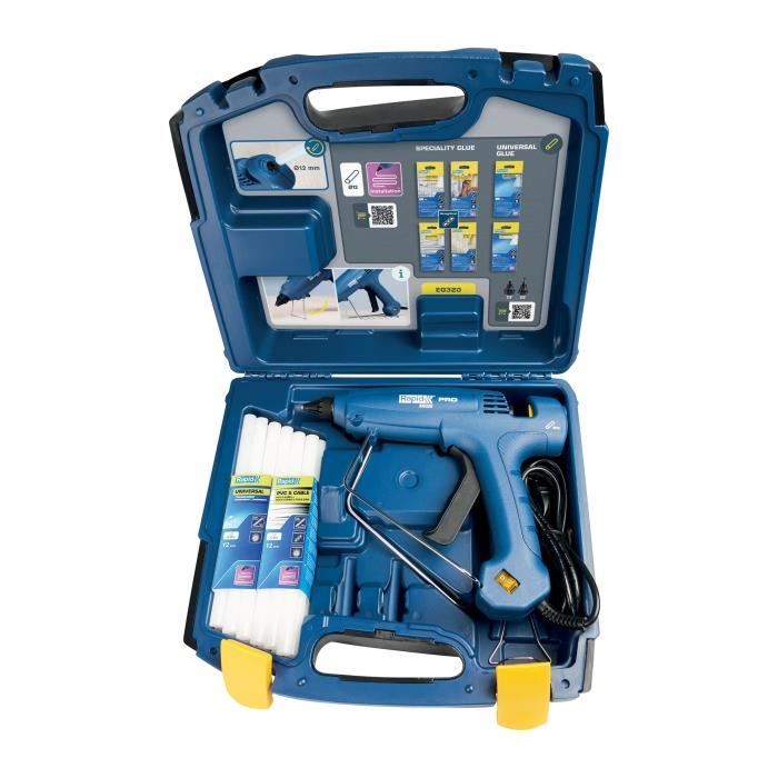 RAPID EG320 Professional Glue Gun - 1000 g/h - PRO Case with 24 Glue Sticks 1000g/h