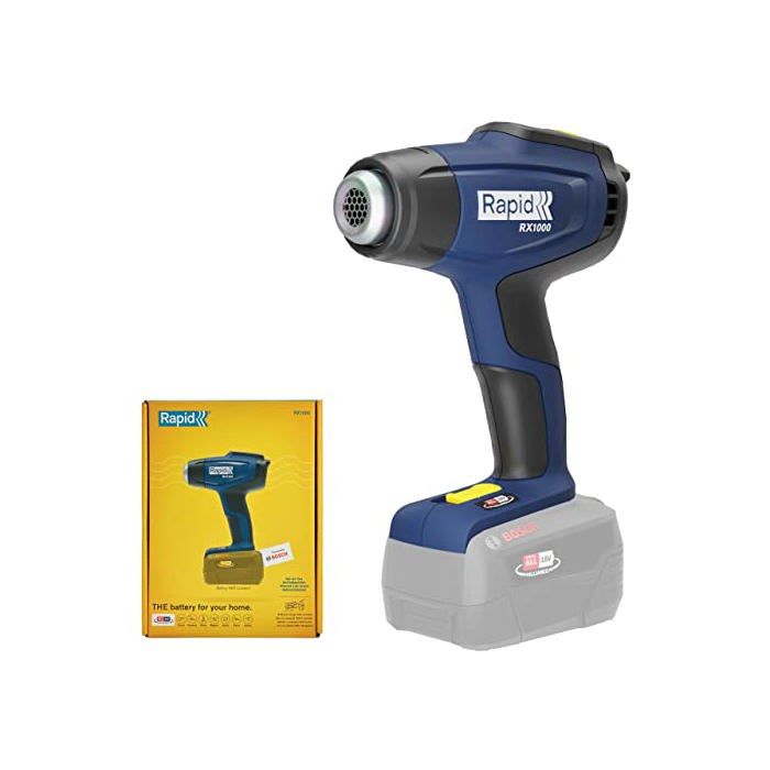 RAPID Hot Air Gun 18V RX1000 - Heats up to 550°C - Box without Battery