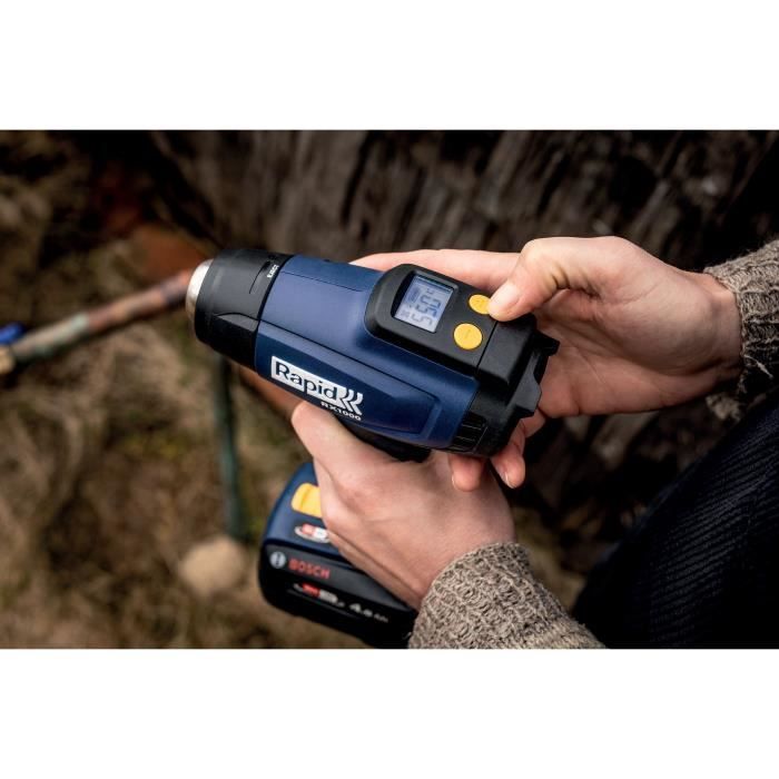 RAPID Hot Air Gun 18V RX1000 - Heats up to 550°C - Box without Battery