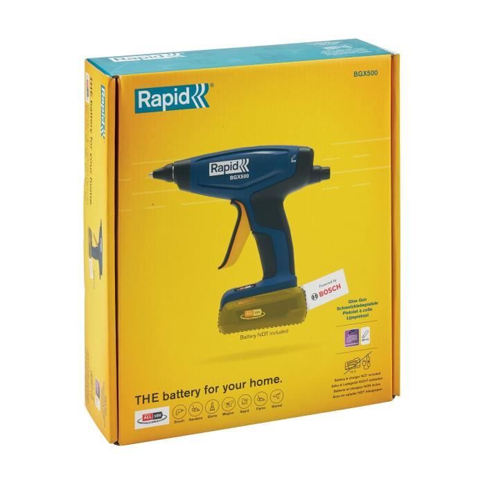 RAPID Glue Gun - BGX500 - 18V Battery 900 g/h - Hot Glue Ø12mm - Box without Battery 900g/h
