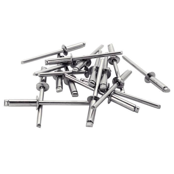 Rivets inoxydables Rapid Ø4.8x10mm. Blister de 50 pcs