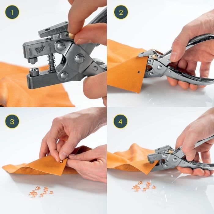 RAPID RP05 Eyelet Pliers - Ø4mm - Includes 105 Eyelets - Punching Function