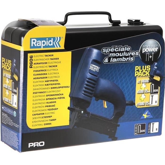 RAPID R606 Electric Stapler/Nailer - Focused Power System - Carrying Case Included
