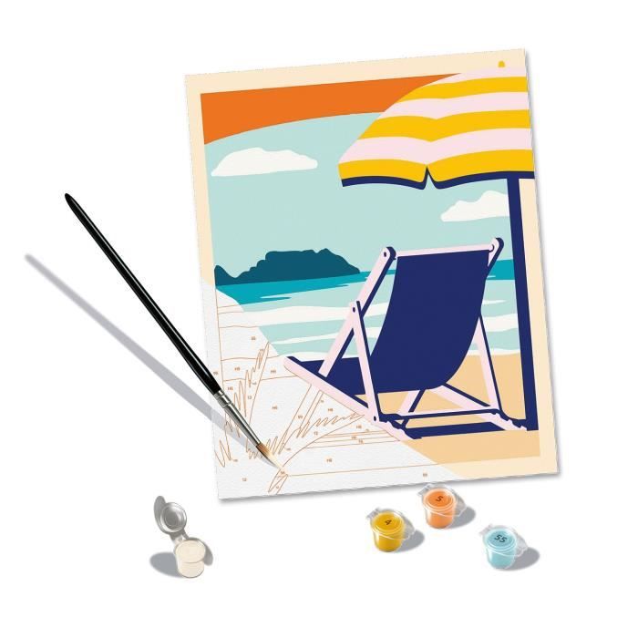 Ravensburger CreArt Paint by Numbers 24x30 cm Relax at the Beach Adult 23897