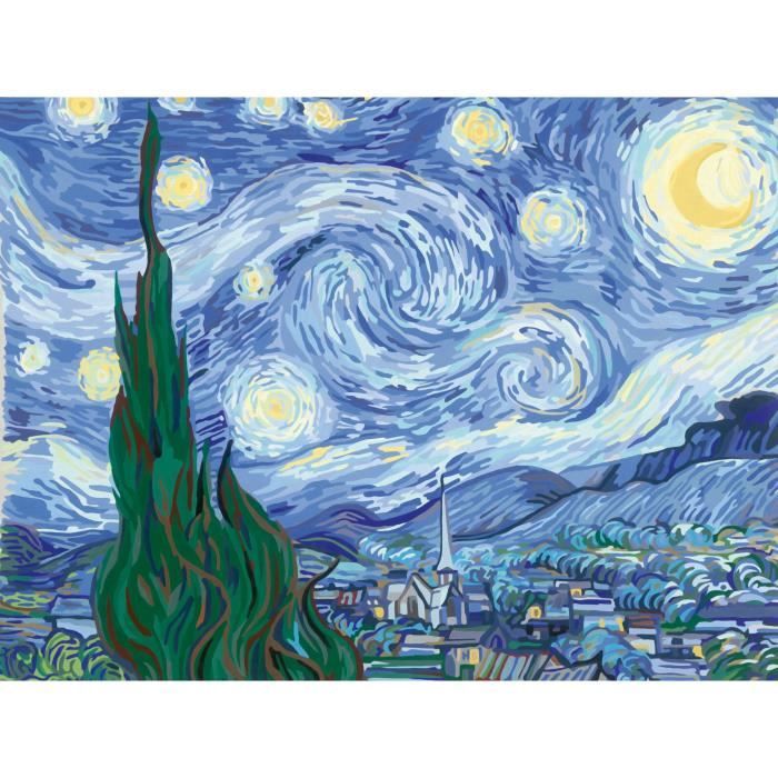 Ravensburger CreArt Paint by Numbers Kit 30x40 cm Van Gogh/The Starry Night, Ages 14+, 23915