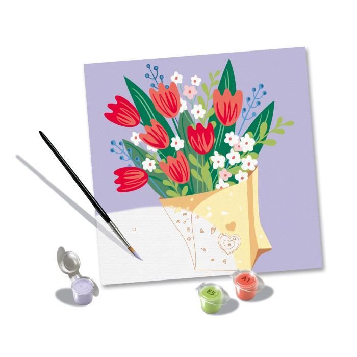 Ravensburger CreArt Paint by Numbers 20x20 cm Tulip Bouquet Adult 25518
