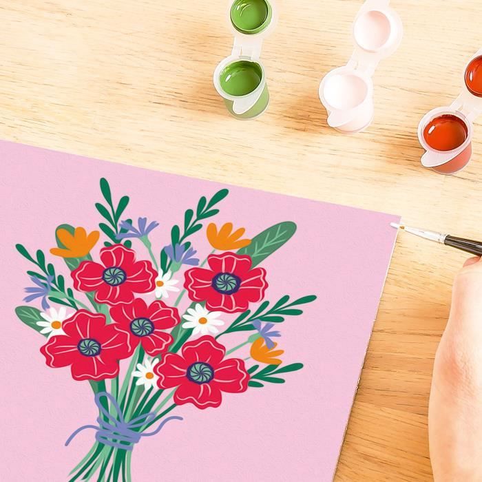 Ravensburger CreArt Paint by Numbers 20x20 cm Poppy Bouquet Adult 25519