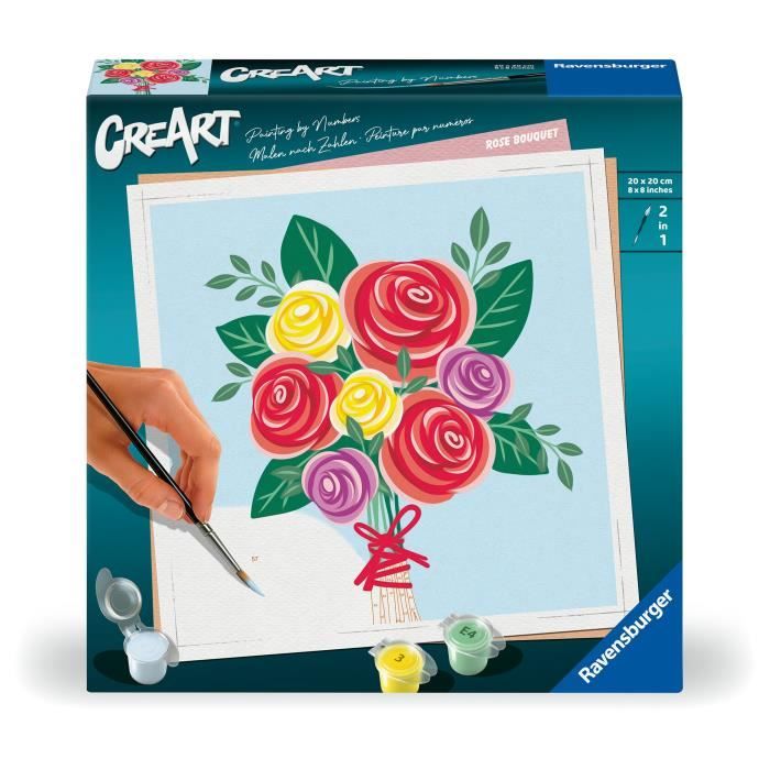 Ravensburger CreArt Paint by Numbers 20x20 cm Bouquet of Roses Adult 25520