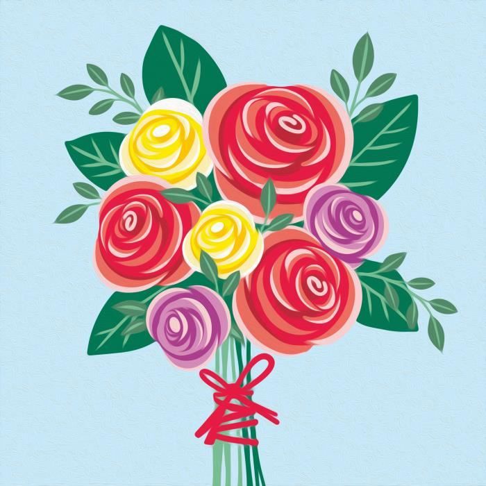 Ravensburger CreArt Paint by Numbers 20x20 cm Bouquet of Roses Adult 25520