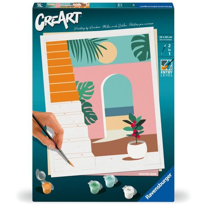 Ravensburger CreArt Paint by Numbers Vacation Mode 24x30 cm for Adults - 25524