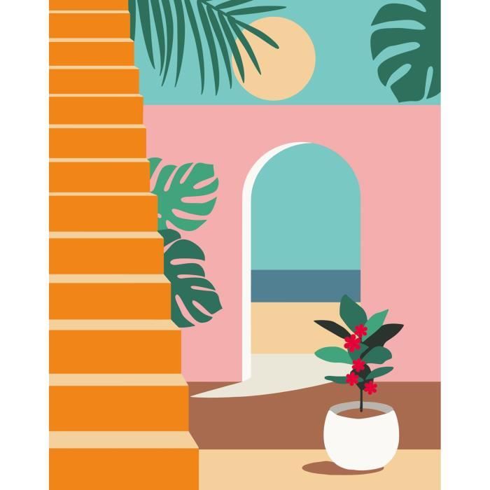 Ravensburger CreArt Paint by Numbers Vacation Mode 24x30 cm for Adults - 25524