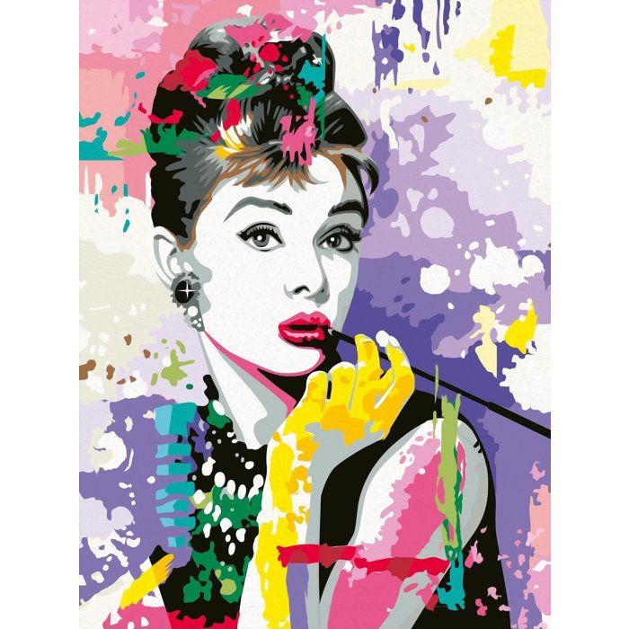 Ravensburger CreArt Paint by Numbers Audrey Hepburn 30x40 cm for Adults - 25526 30x40cm