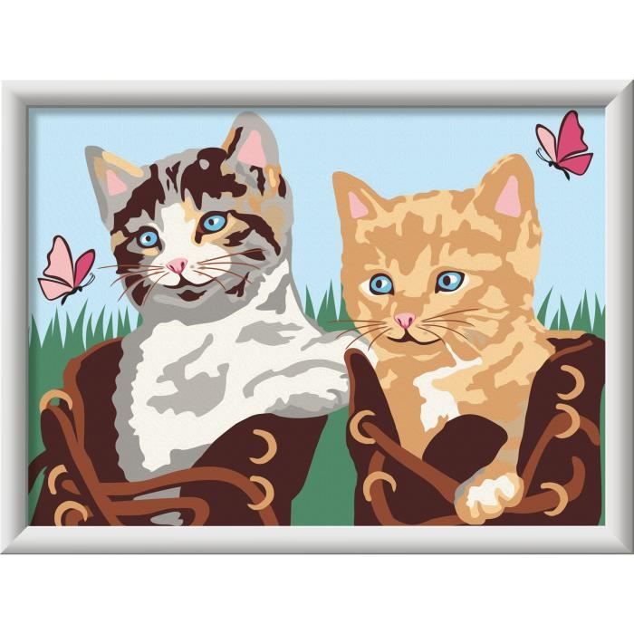 CreArt Kids Paint by Numbers Kit 18x24cm Kittens and Shoes, Ages 7+, 25528