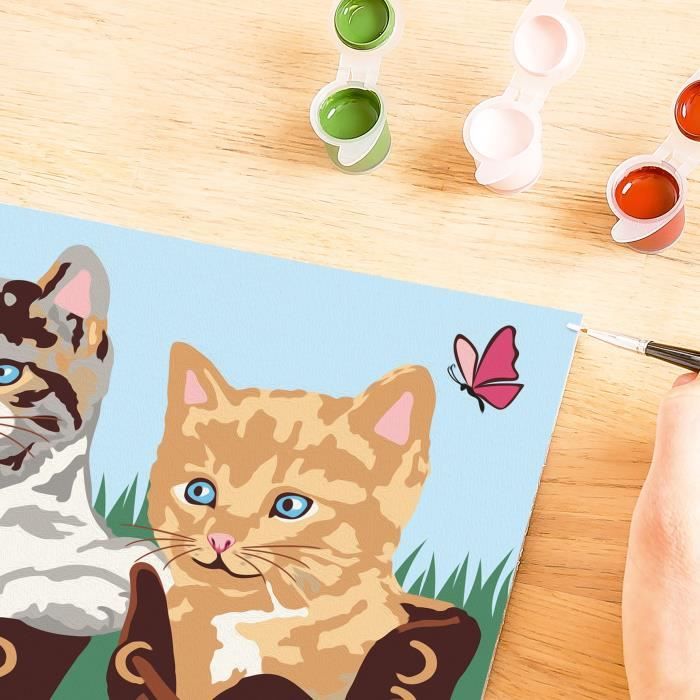CreArt Kids Paint by Numbers Kit 18x24cm Kittens and Shoes, Ages 7+, 25528