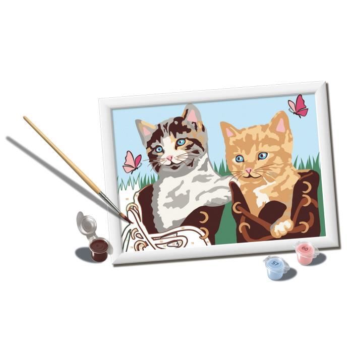CreArt Kids Paint by Numbers Kit 18x24cm Kittens and Shoes, Ages 7+, 25528