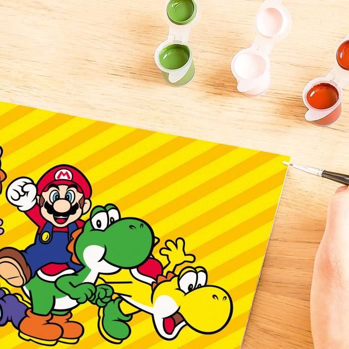 CreArt Kids Paint by Numbers Kit 18x24cm Super Mario, Ages 7+, 25529