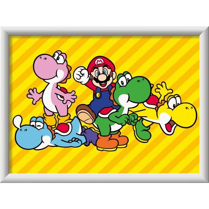 CreArt Kids Paint by Numbers Kit 18x24cm Super Mario, Ages 7+, 25529