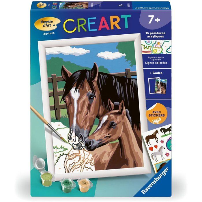CreArt Kids Paint by Numbers Kit - Tenderness 18x24 cm - For Ages 7+ 18x24cm