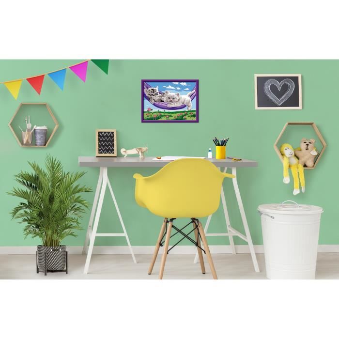 CreArt Kids Paint by Numbers Kit Kittens in a Hammock 18x24cm Ages 9+ 25828 Ravensburger