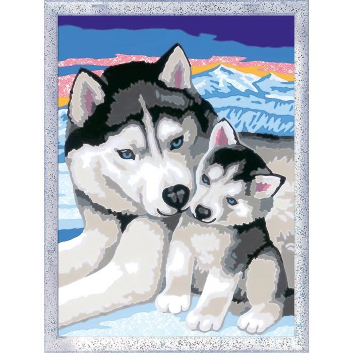 Ravensburger CreArt Kids Paint by Numbers Kit Sweet Husky Kisses 18x24cm Ages 7+ 25829