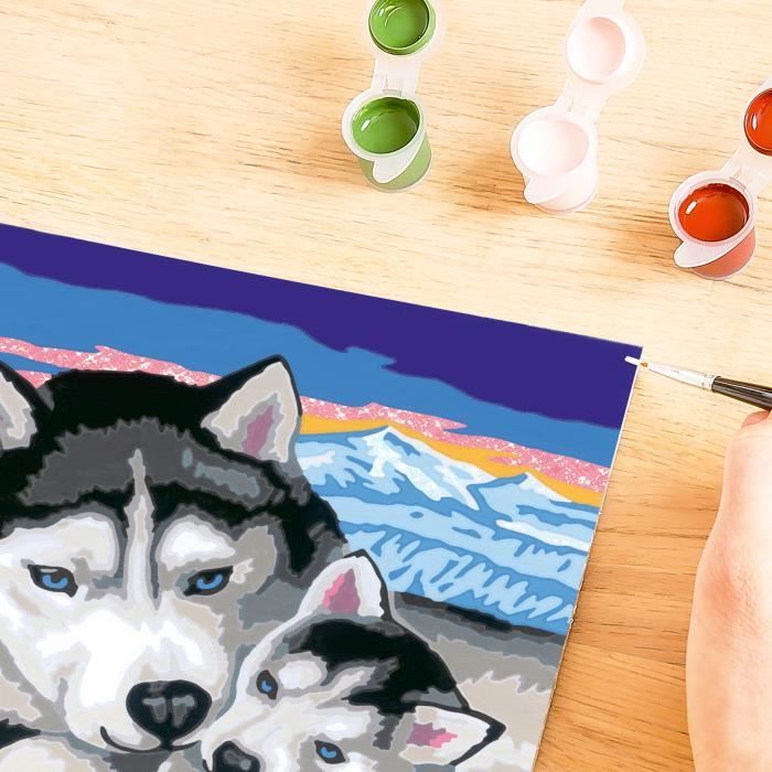 Ravensburger CreArt Kids Paint by Numbers Kit Sweet Husky Kisses 18x24cm Ages 7+ 25829