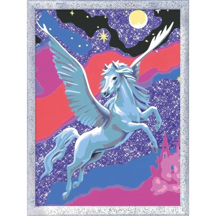 Ravensburger CreArt Kids Paint by Numbers Kit, Sparkling Pegasus, 18x24cm, Ages 7+, 25830