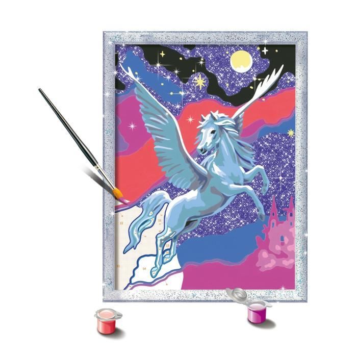 Ravensburger CreArt Kids Paint by Numbers Kit, Sparkling Pegasus, 18x24cm, Ages 7+, 25830
