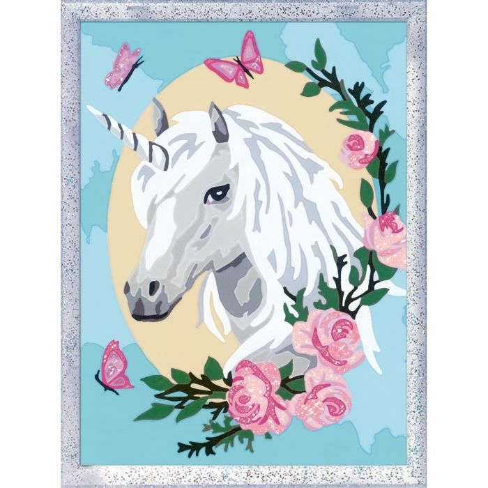 Ravensburger CreArt Kids Paint by Numbers Kit, Flowery Unicorn, 18x24cm, Ages 9+, 25834