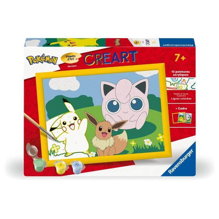 CreArt Kids Paint by Numbers Kit Pokemon 18x24cm Ages 7+ 25839 Ravensburger